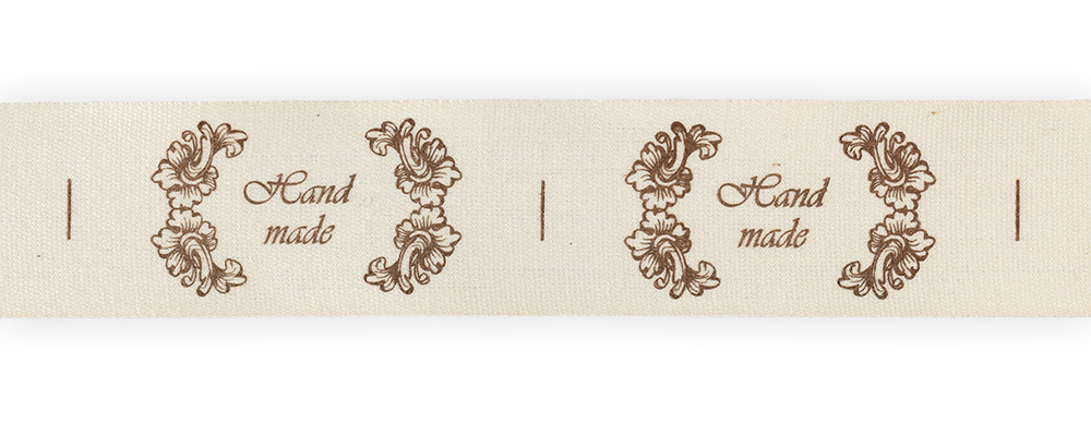 Лента х/б декоративная "Hand Made" 25мм*3м за 1м  Гамма CLP-251														