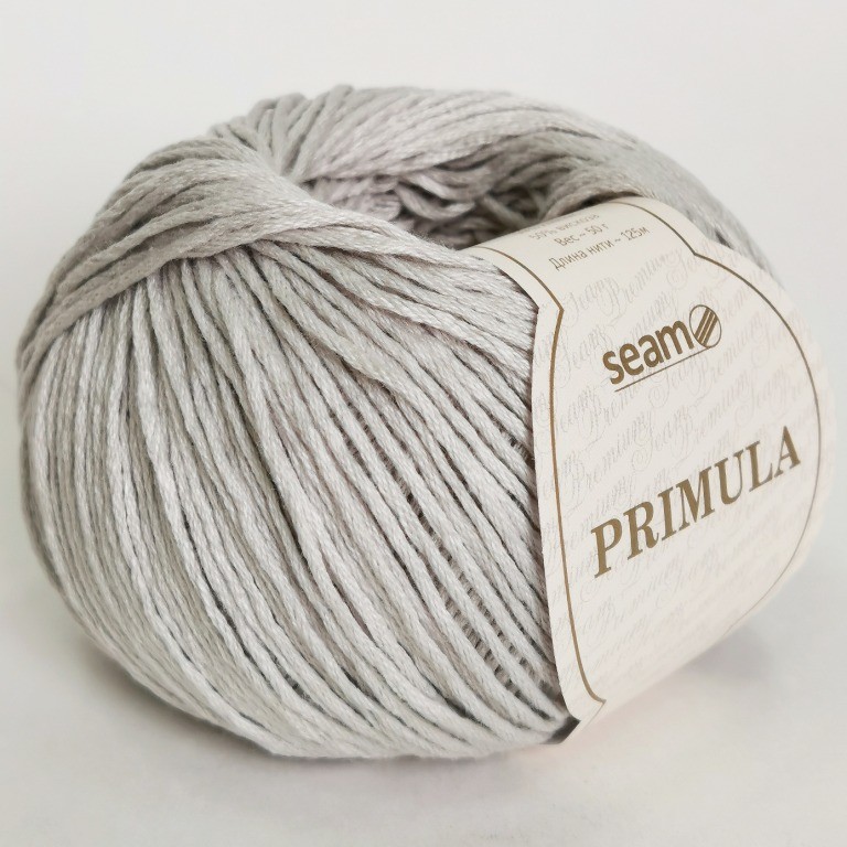 Пряжа "Примула" 1017 бежевый 10*50 г. 125м 50% хлопок, 50% вискоза  СЕАМ 1017														