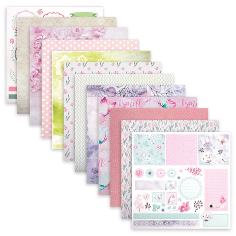 Бумага для скрапб. двустор. "Нежность природы" 30*30см  Остров Сокровищ 662771														