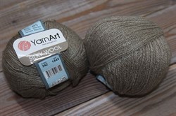 Пряжа "SILKY WOOL" 342 болотный 10*25гр 190м 35% вискозный шёлк, 65% шерсть мериноса  YARNART 342														