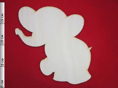 Заготовка для декорирования "Слоненок" дерево  Полноцвет 11115	