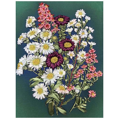 Вышивка лентами "Полевые цветы" (18,5*25,5см) КЛ(н)-4003														