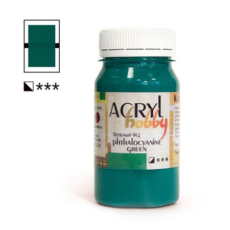 Краски акриловые  1цв. зеленый ФЦ "Акрил Хобби" 100 мл  ТАИР 0301041														