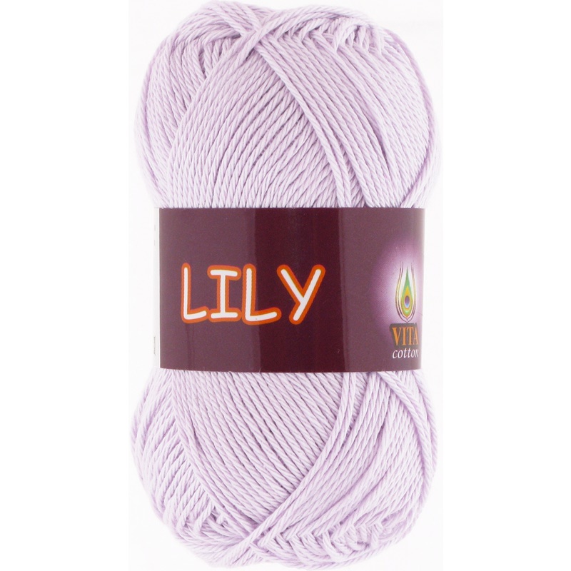 Пряжа "LILY" 1614 светлая пыльная сирень 10*50 г. 125м 100% мерсеризованный хлопок  VITA