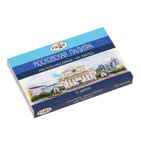 Пастель масляная 12цв. "Московская палитра", круглое сечение,  ГАММА 0.60.К012.100
