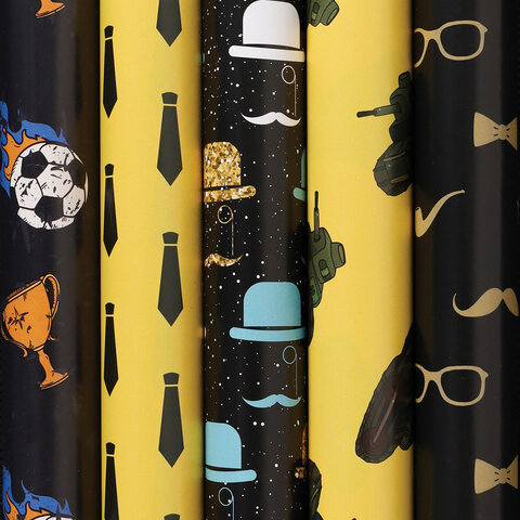 Бумага упаковочная 70*100см Man Style  Золотая сказка 591586														