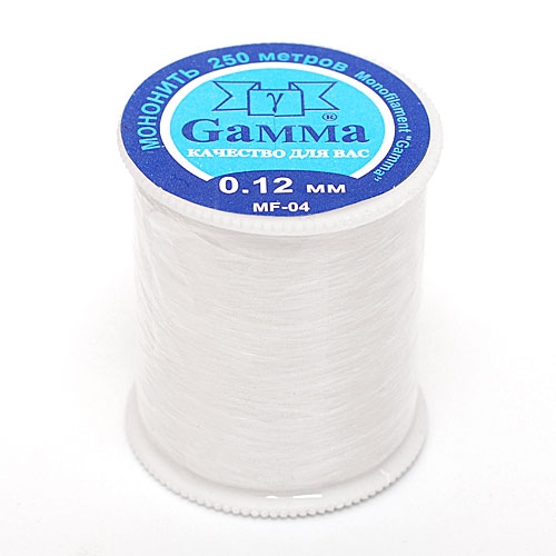 Мононить (проволока) для бисера 0,12мм белый на катушке 200м