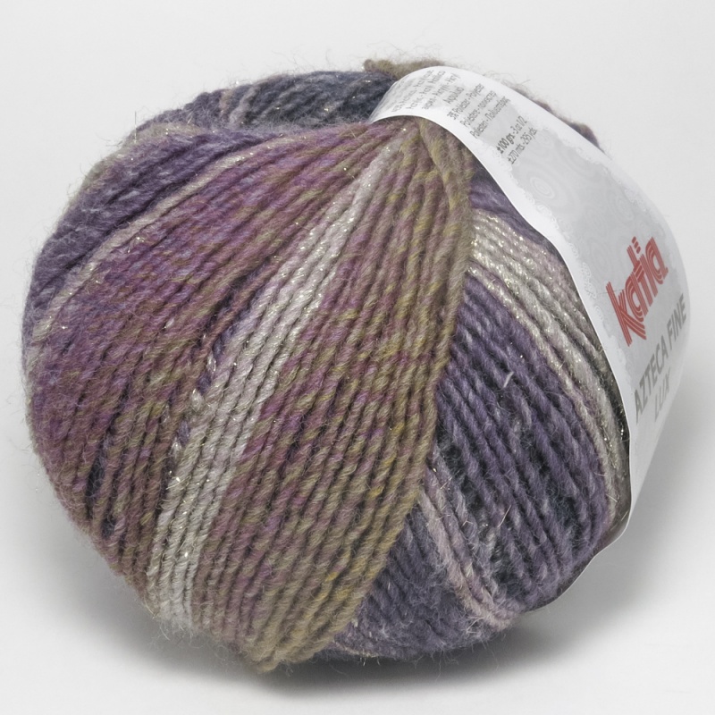Пряжа "Katia "AZTECA FINE LUX" 406 10*100 г. 270м шерсть 52%, акрил 45%. 3% полиэстер 406														
