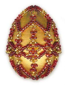 Набор для бисероплетения "Яйцо пасхальное" высота 5см, D 4см