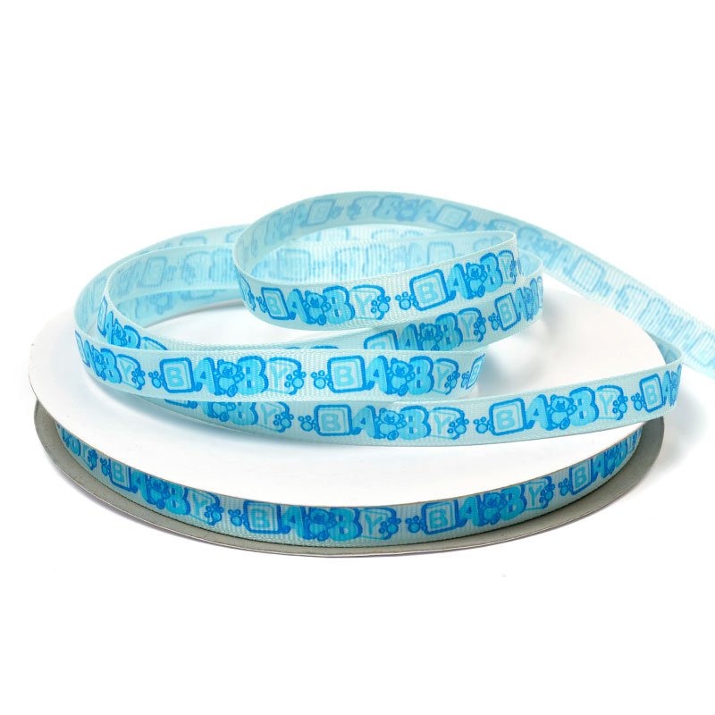 Лента репсовая "Baby" голубая 10мм, 10мм*45м  Маг 1021/22054