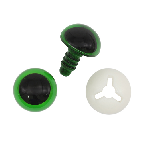 Глаза  16мм с фиксатором зеленый набор 24шт. плстик за 1шт.  Астра 7722415														