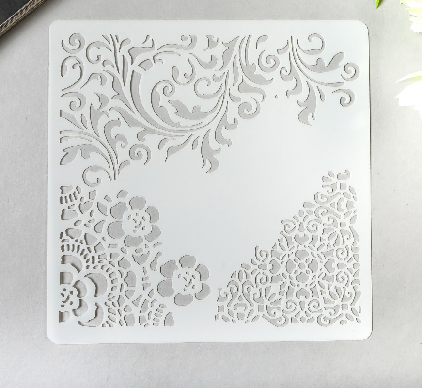 Трафарет для творчества "Ассорти узоров" 13*13см  СЛ 4346849														