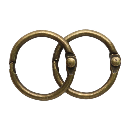 Кольца для альбомов цвет латунь, 20мм, набор 2шт. 7725961/5AS-102														