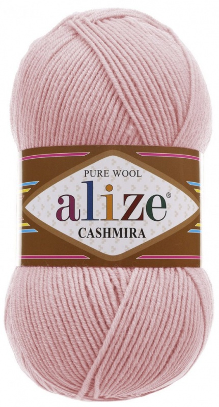 Пряжа "CASHMIRA PURE WOOL" 161 пудра 5*100 г. 300м 100% шерсть  ALIZE