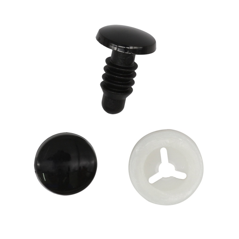 Глаза-бусинки 10мм плоские цвет с фиксаторами за 1шт 7722408														