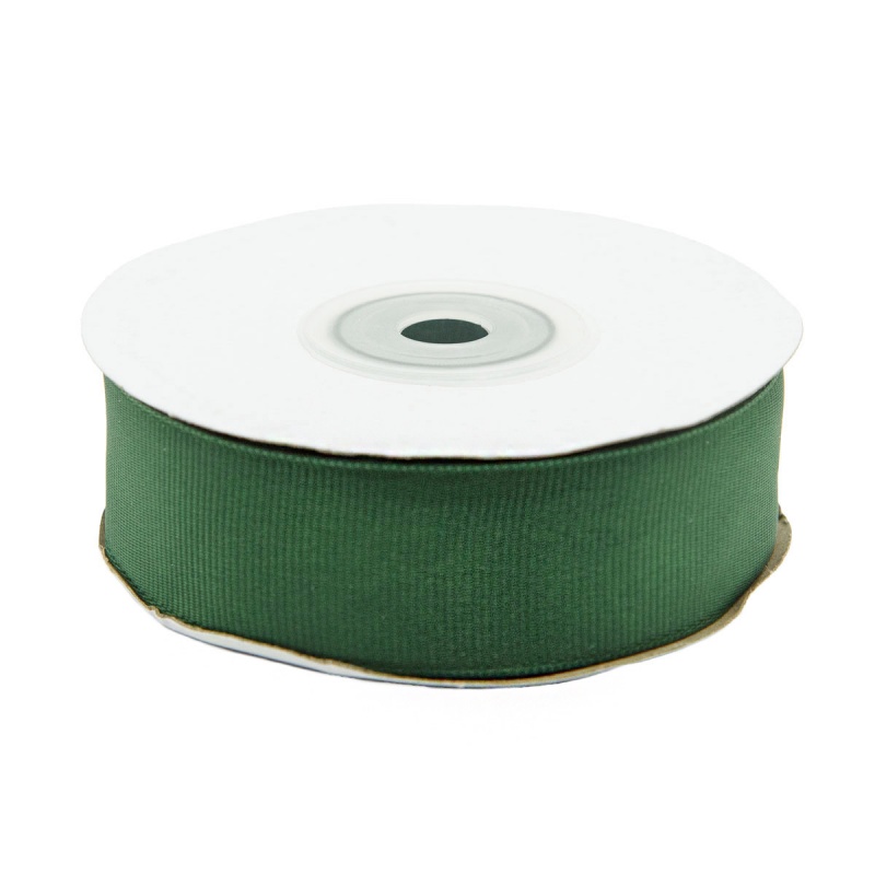 Лента репсовая 25мм т. зеленый 25мм*18,28м 126														