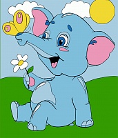 Раскраска по номерам  25*30см "Слоник"  Наследие РД-001														