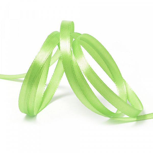 Лента атласная  6мм 3034 гр.салатовый, 6 мм*27,4м за 1 м 3034														