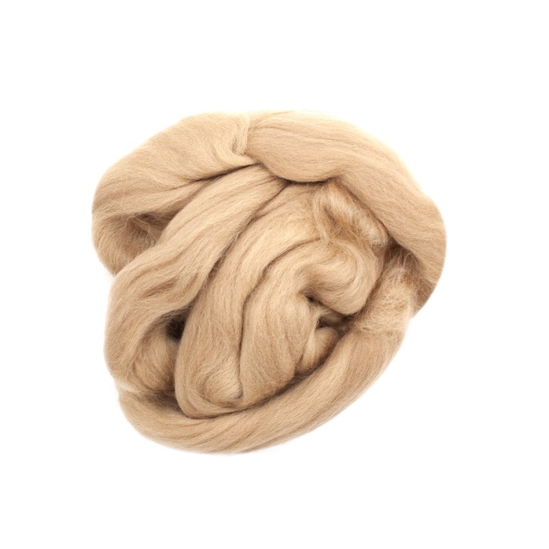 Пряжа "Для валяния" кремово-бежевый 50 г.  ORCHIDEA 84319-2