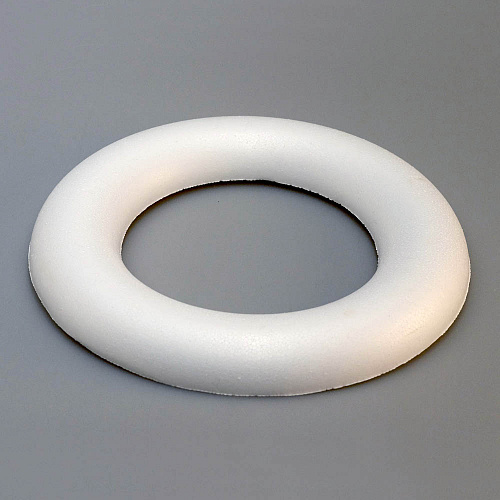 Пенопласт белый Венок плоский d=25см