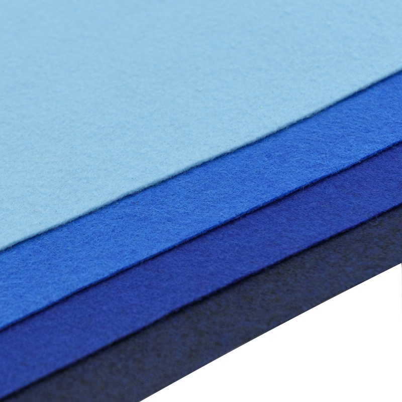 Фетр набор №8 4 листа (оттенки синего) мягкий А4 1мм  АСТРА 7730788														