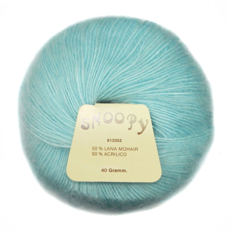 Пряжа "Snoopy-Снупи" 50 голубой 10*50г.115м  50% мохер, 50% акрил  Mafil 050														