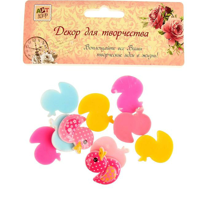 Декор Уточка набор микс 2,2*2,8см за 1шт.  СЛ 1146145