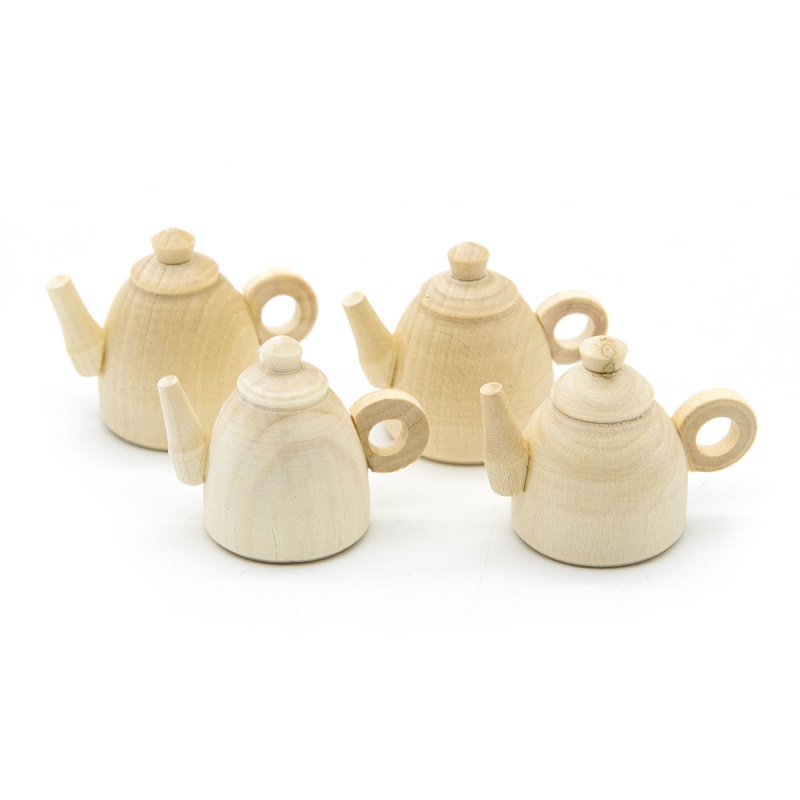 Заготовки деревян. Чайник мини 3*4*2,6см набор 4шт. за 1шт. 557246														