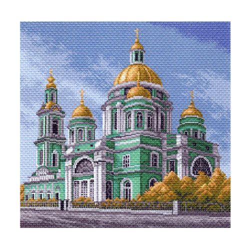 Канва с рисунком "Елоховский собор в Москве" мулине (41*41см)  МАТРЕНИН ПОСАД