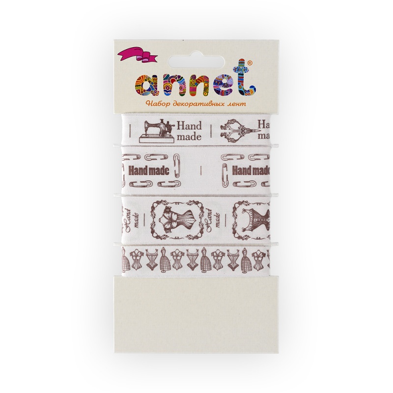 Лента декоративная набор "Ручная работа" (4вида) 16/25мм  Annet RGS-014														