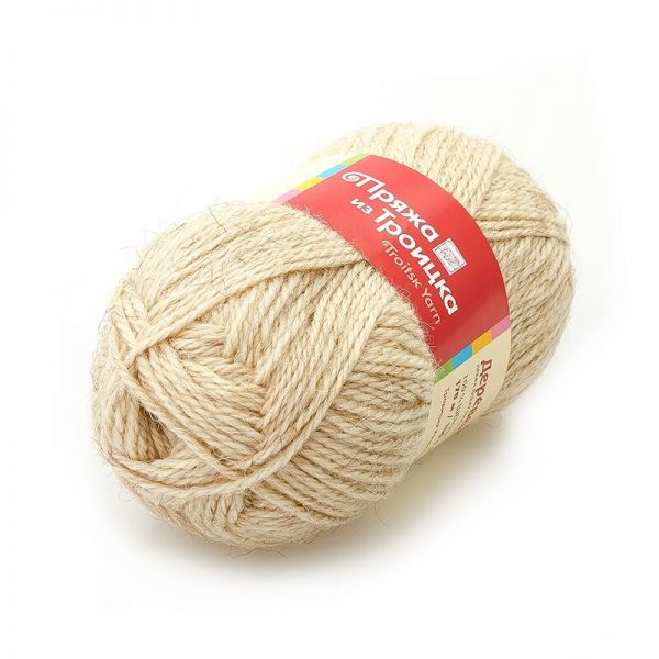 Пряжа "Деревенька" суровый 0770 10*100 г. 170м 100% шерсть  Троицк 0770/0861														