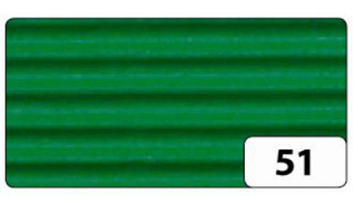 Картон гофре 51 зеленый 50*70см 1рулон  Folia Италия 51/7411														