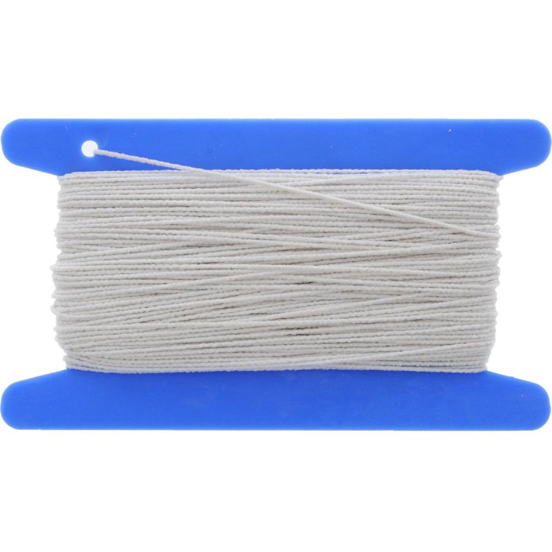 Резинка вязальная белая 0,4мм, 20м.  Pony