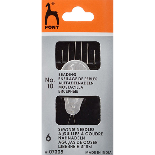 Иглы для бисера №10 с нитковдевателем  Pony 07305														