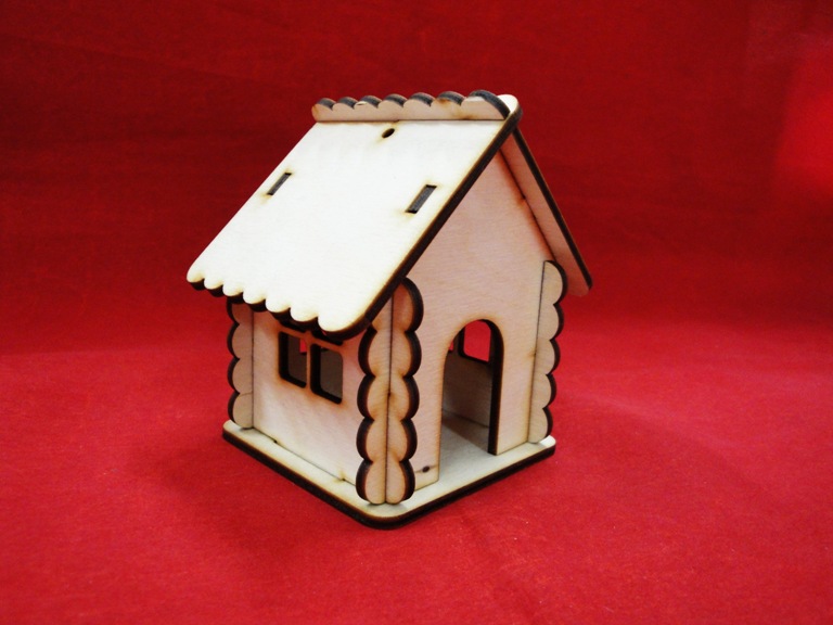 Заготовка для декорирования "Домик мини-1" дерево 87*69*92мм  Полноцвет 151771														