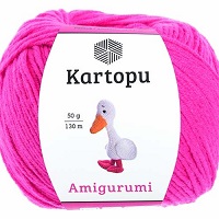 Пряжа "AMIGURUMI" 771 светлая фуксия 5*50 г. 130м 51% акрил, 49% хлопок  Alize				