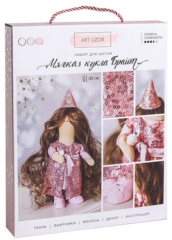Набор для творчества "Шитье. Кукла мягкая Брайт" 18*22.5*3см  АртУзор