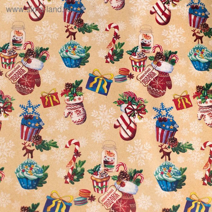 Бумага упаковочная крафт 50*70см Настоящему мужчине/Вкус. праздник/Морс. полоска  за 1шт. 4580661/2586835/2771487														