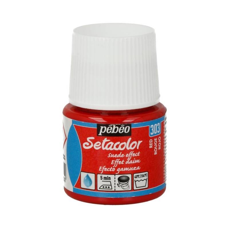 Краски по ткани с эффектом замши "Setacolor" 295303 красный 45 мл  Pebeo 295303														