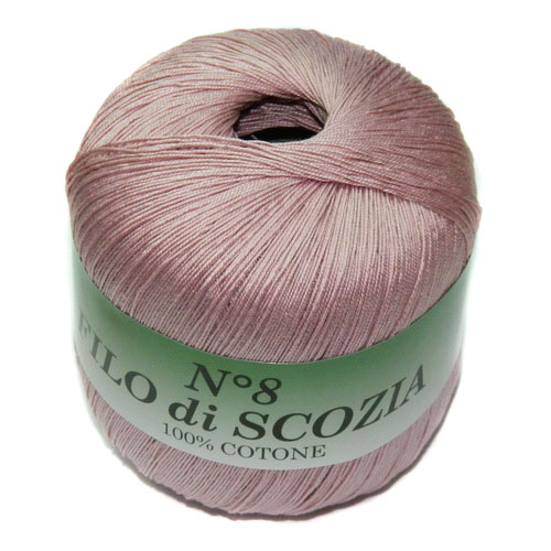 Пряжа "FILO di SCOFIA №8" 1073 пудра 10*50 г. 340м 100% хлопок  Италия 1073														