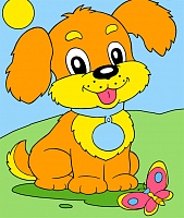 Раскраска по номерам  25*30см "Песик"  Наследие РД-002														