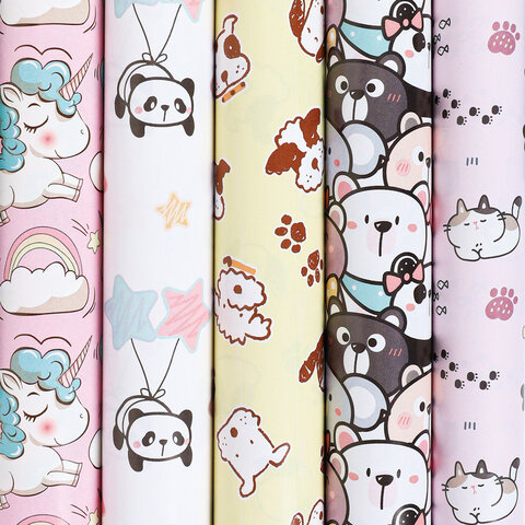 Бумага упаковочная 70*100см Funny Animals  Золотая сказка 591594														