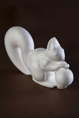 Пенопласт белый Белка h=10,5*18cм с орешком за 1шт. Волшебная мастерская