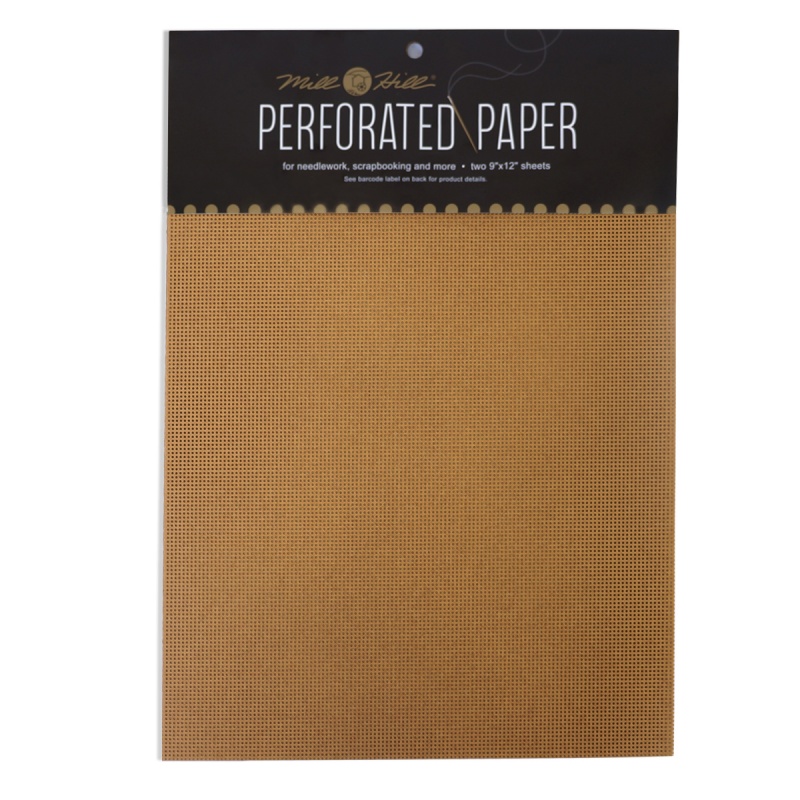 Бумага перфорированная 14 ct цв. коричневый античный 22,8*30,5 см набор 2 л. за 1л.  Mill Hill PP3														