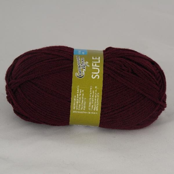 Пряжа "Суфле" бордо 13 10*100 г. 292м 100 % акрил  Семеновская пряжа