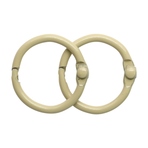 Кольца для альбомов цвет молочный 20мм, набор 2шт. 7725961/5AS-102														