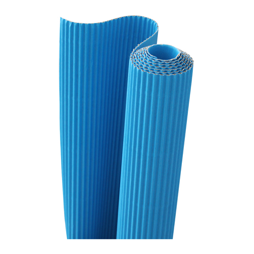 Картон гофре 33 голубой 50*70см 1рулон  Folia Италия 33/7411														