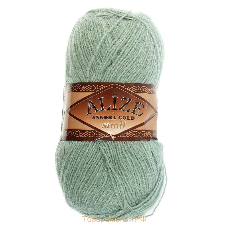 Пряжа "ANGORA GOLD SIMLI" 515 миндаль 5*100 г. 500м 20% шерсть, 5% металлик, 75% акрил  Alize 515														