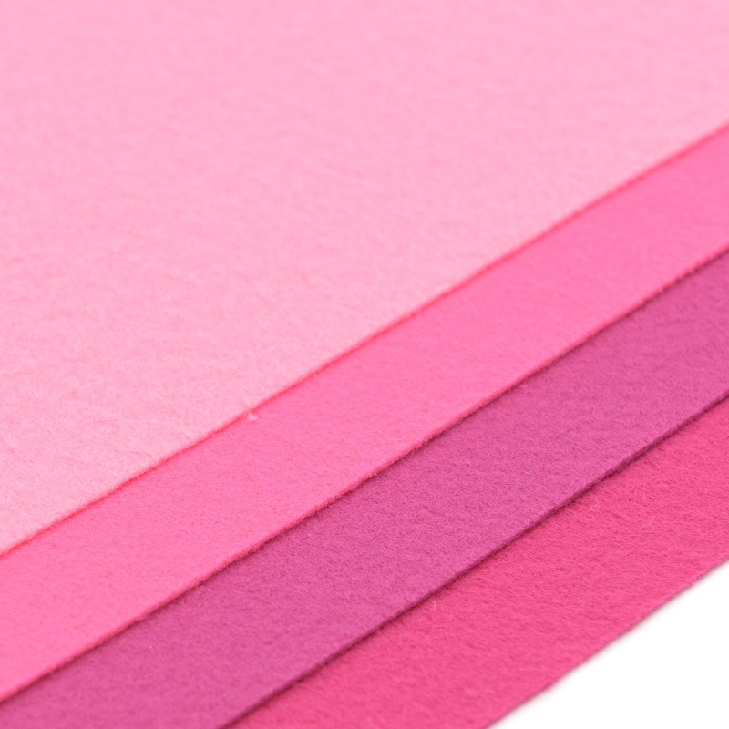 Фетр набор №6 4 листа (оттенки розового) жесткий А4 1мм  АСТРА 7730790														