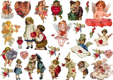 Декупажная карта Валентинки А4  РТО Karal482														